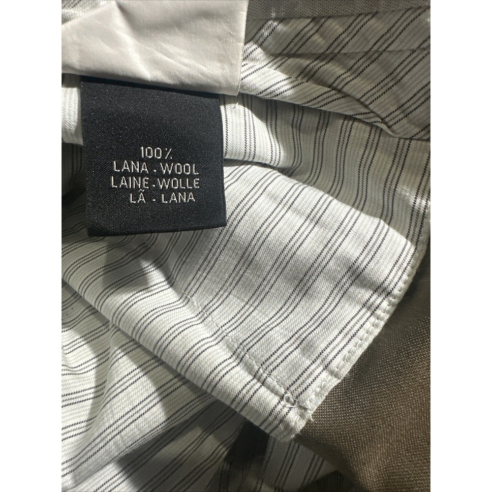 Ermenegildo Zegna Pants Mens 38/28 Light Brown 100% Wool Flat Front Dress Slacks - Picture 11 of 11